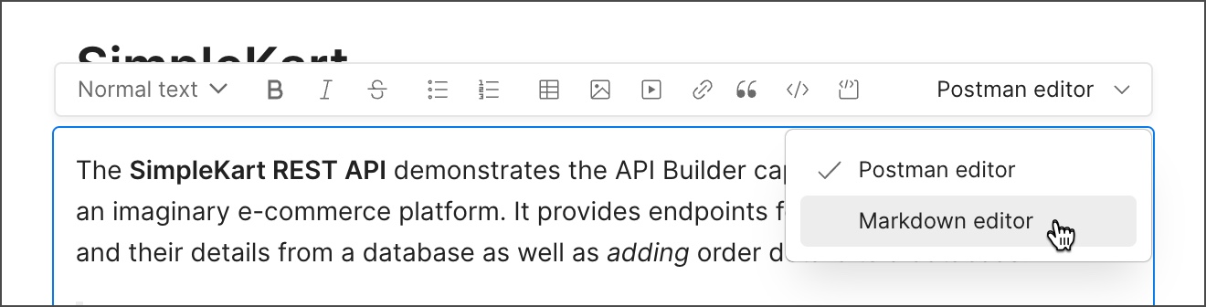 Switching editors
