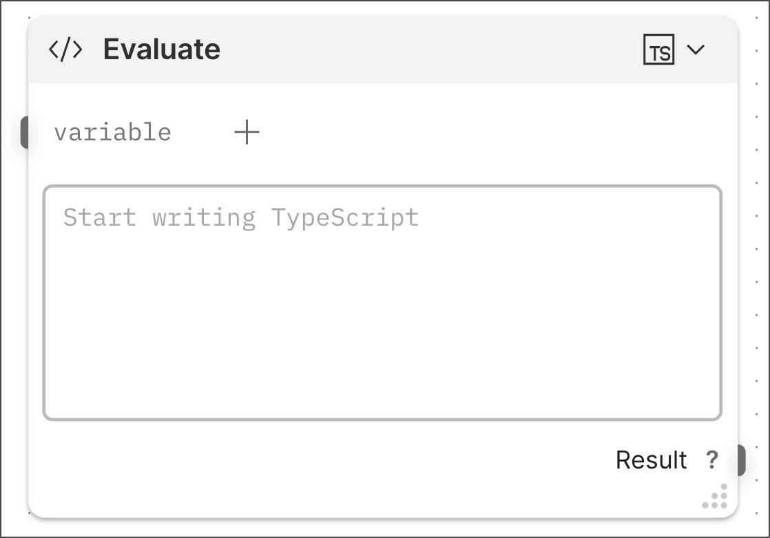 Evaluate block