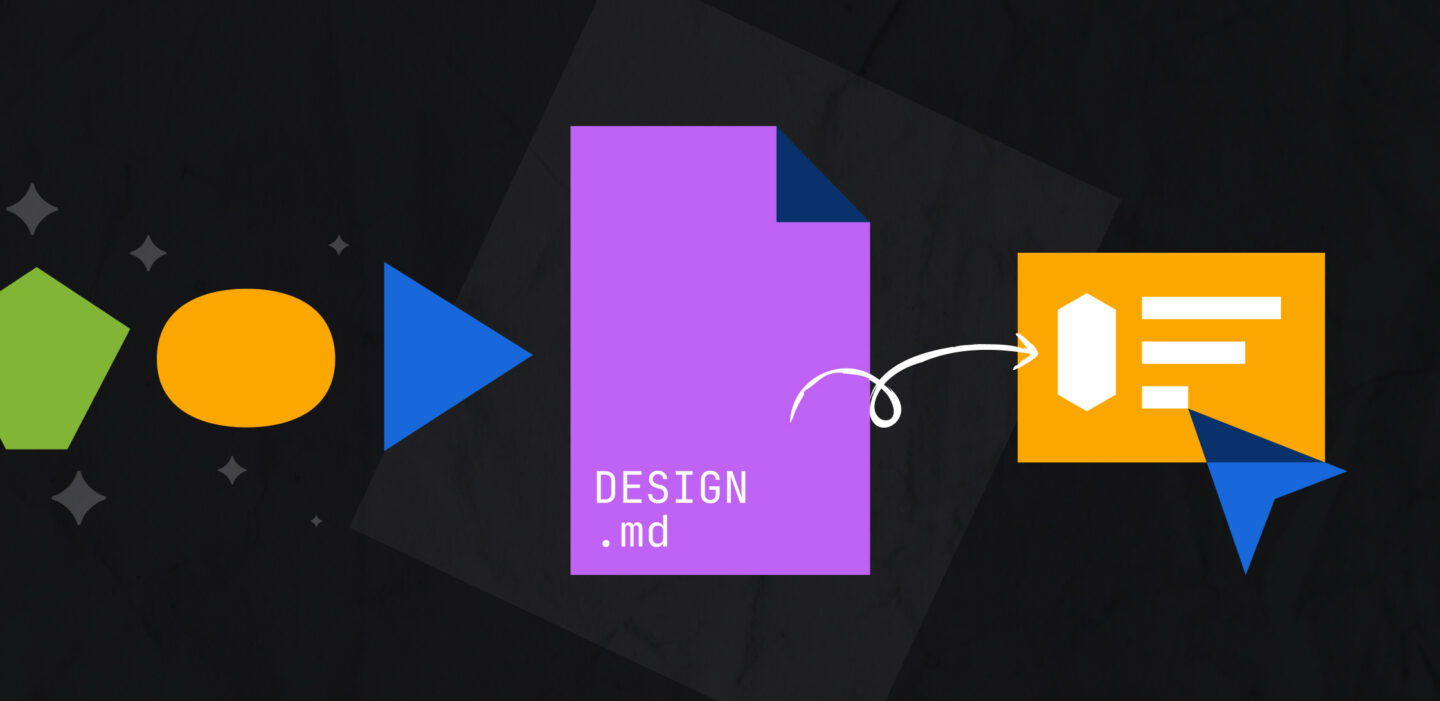 Abstract representation of how a DESIGN.md file works