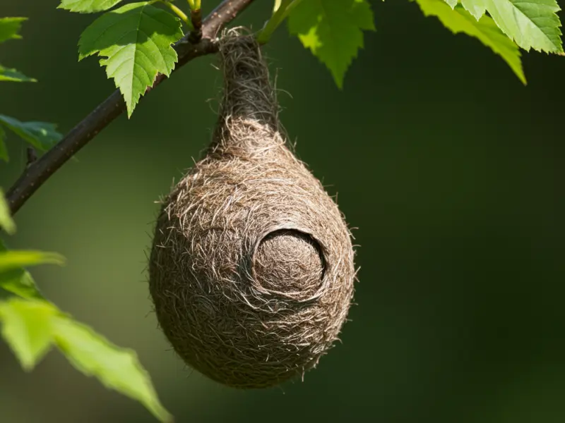 Ein Wespennest hängt im Baum Ein Wespennest hängt im Baum