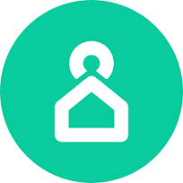Logo of a teal circle with a white padlock icon and a house depicted within the padlock.
