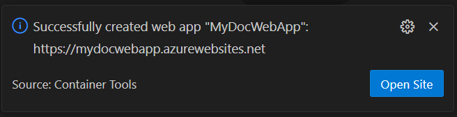 Deployment complete notification