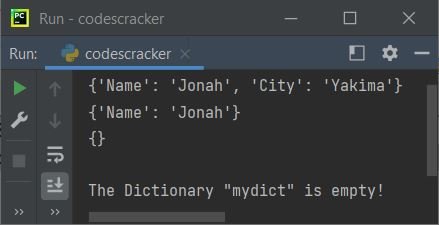 python dictionary code