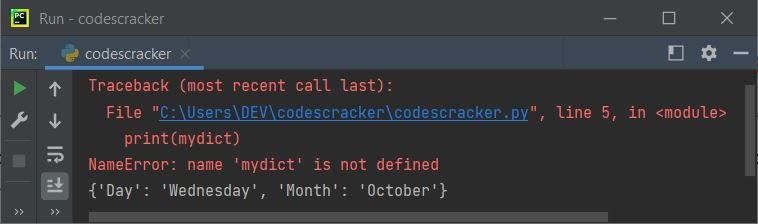 python dictionary example
