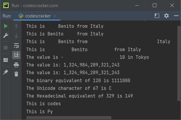python format function program