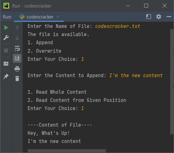 python seek function program