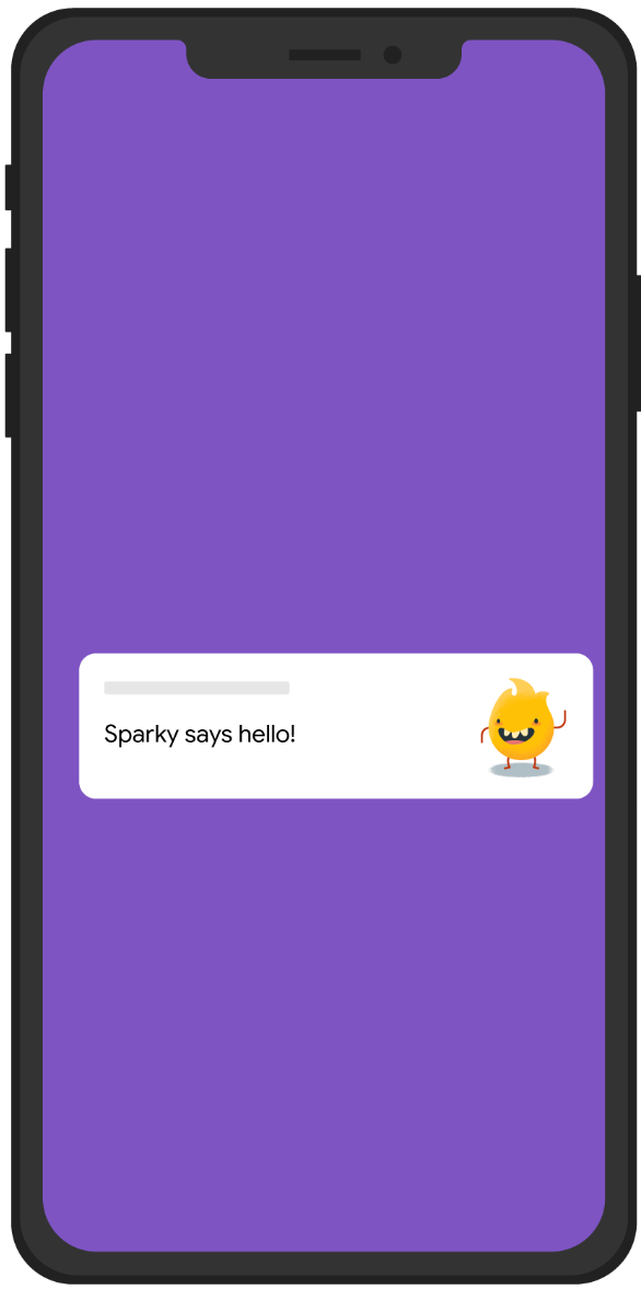 An iOS app receiving an FCM message