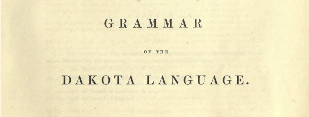 Riggs 1890 Grammar and Dictionary of the Dakota Language scan
