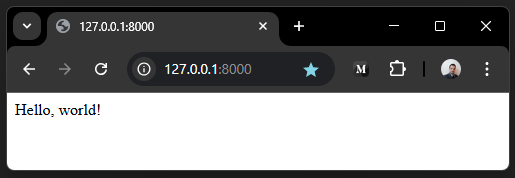 A Django 'Hello World' application example