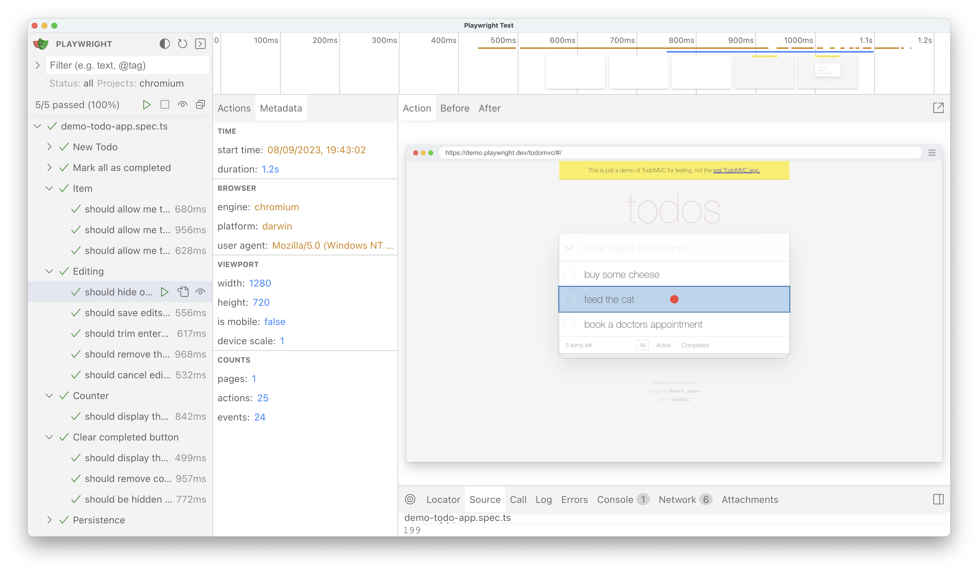 metadata tab in ui mode