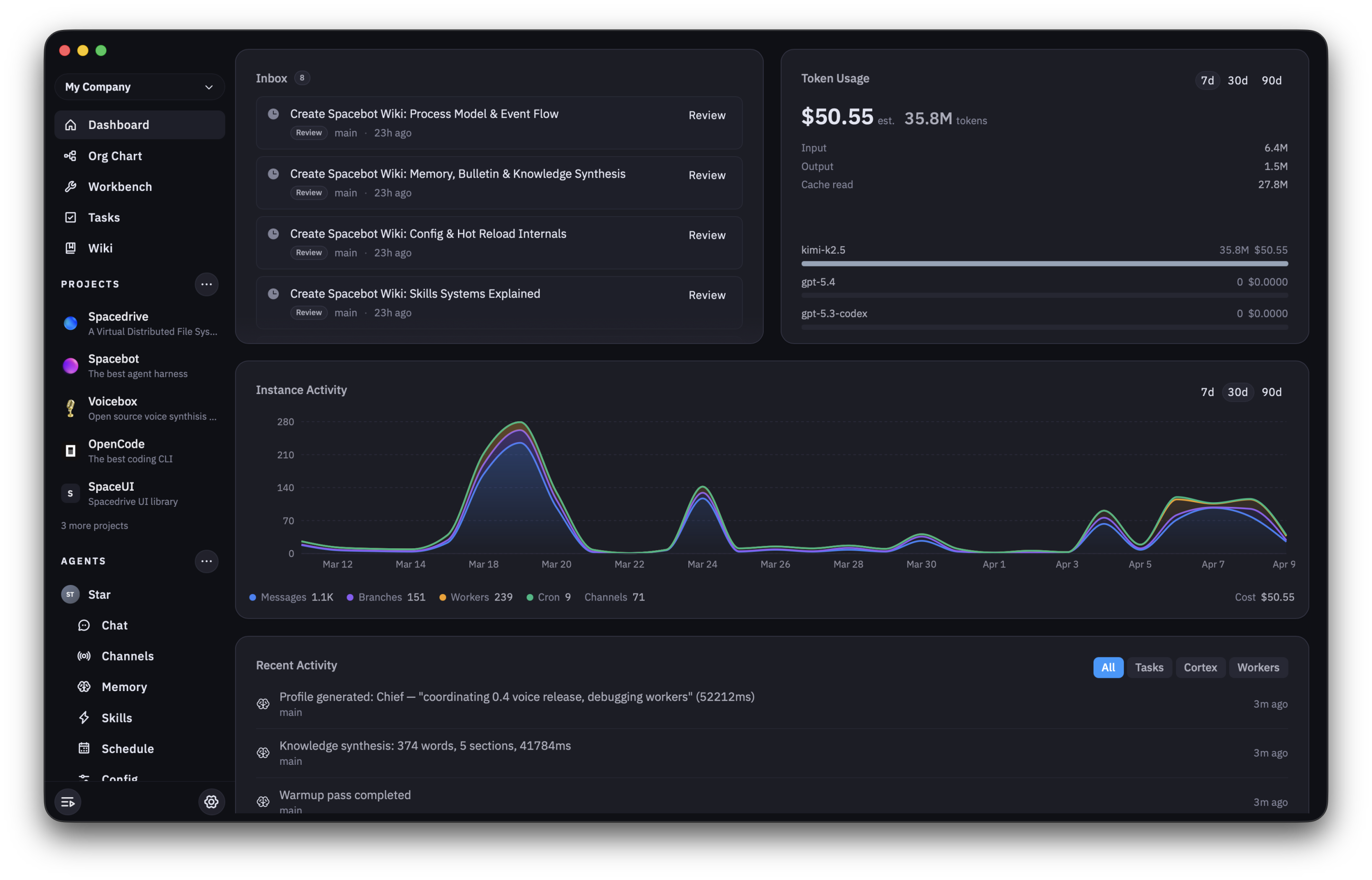 Spacebot UI