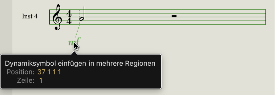 Abbildung. Positionsanker im Notationseditor