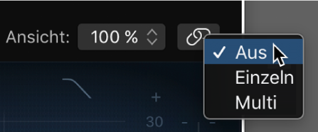 Abbildung. Taste „Link“ im Header des Plug-In-Fensters