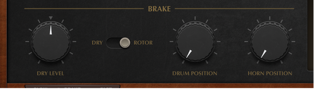 Figure. Paramètres Brake du Rotor Cabinet du Vintage B3