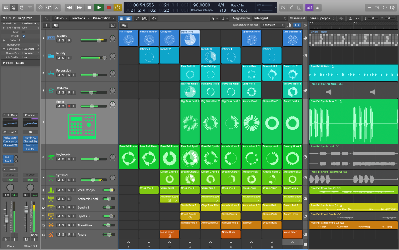 Lecture de projet Logic Pro X