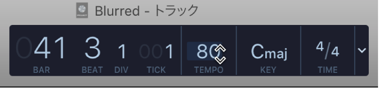図。LCDでテンポを編集する。