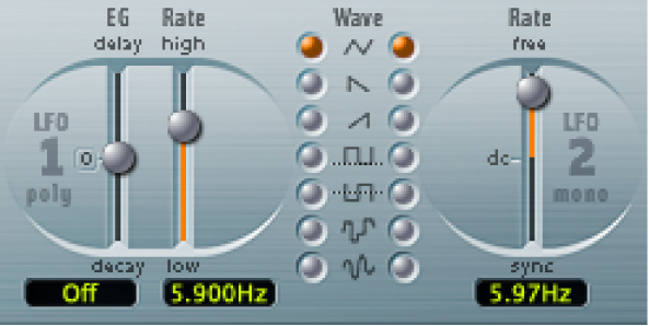 図。「LFO」パラメータ。