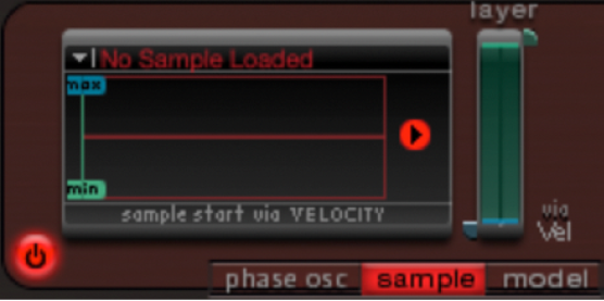Figure. Oscillator 2 mode buttons.