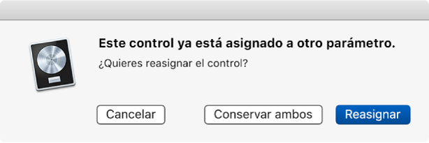 Ilustración. Cuadro de diálogo para reasignar un controlador usado.
