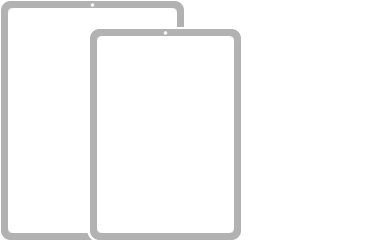 Une illustration de deux modèles d’iPad avec Face ID.
