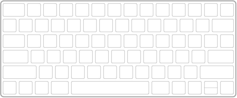 Een illustratie van het Magic Keyboard.