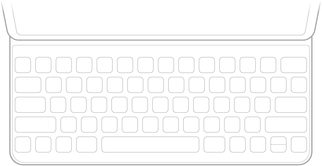Een illustratie van het Smart Keyboard.
