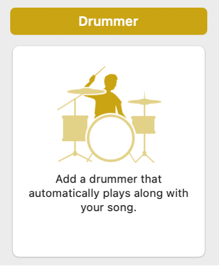Abbildung. Drummer-Symbol im Dialogfenster „Neue Spuren“
