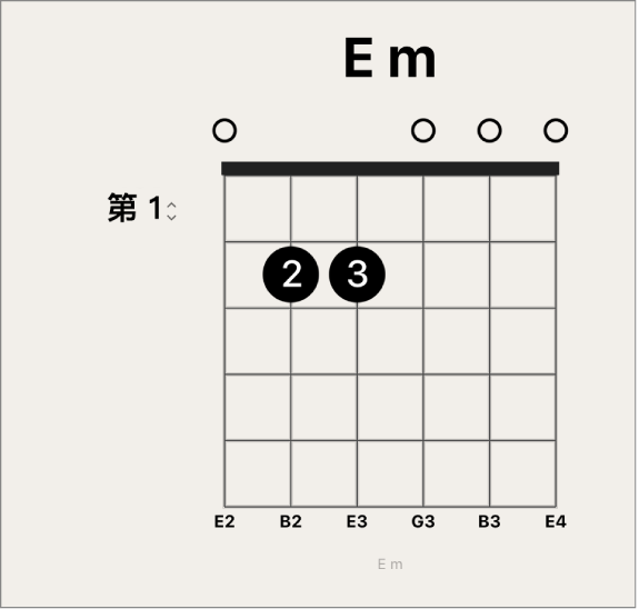 图。在和弦网格上打开弦。