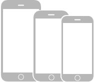 三種 iPhone 型號的插圖,帶有「主畫面」按鈕。