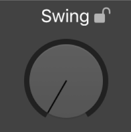 Ilustración. Potenciómetro Swing del editor Drummer.