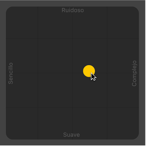 Ilustración. Pad X/Y del editor Drummer.