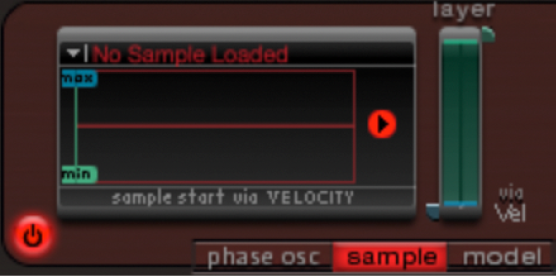 Figure. Oscillator 2 mode buttons.