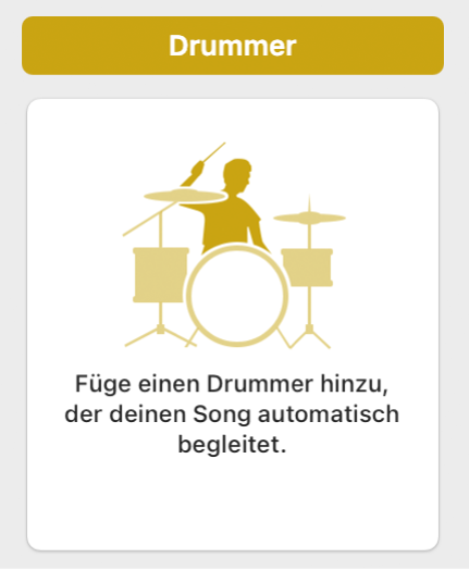 Abbildung. Drummer-Symbol im Dialogfenster „Neue Spuren“