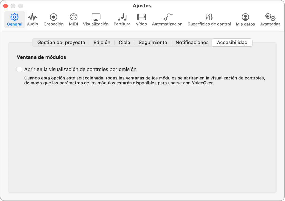 Ilustración. Ajustes de accesibilidad.
