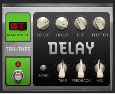 図。「Tru-Tape Delay」ストンプボックスウインドウ。