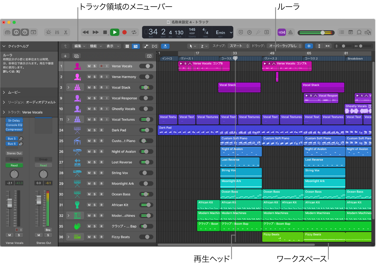 図。トラック領域。