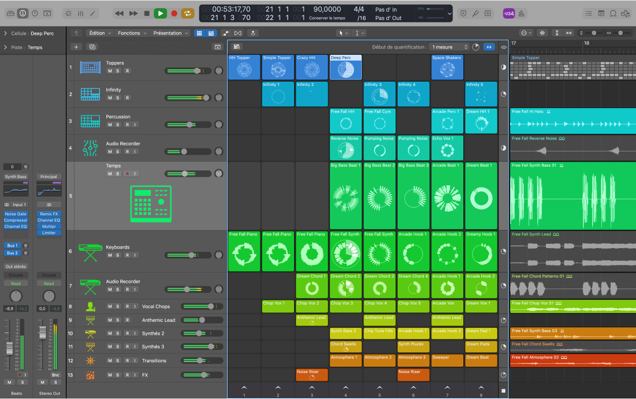 Lecture de projet Logic Pro