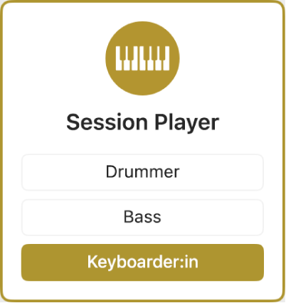 Abbildung. Auswählen der Taste „Session Player“ im Dialogfenster „Neue Spuren“
