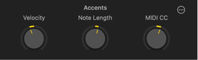 Figure. Accent settings for the Sequenced Bass style.