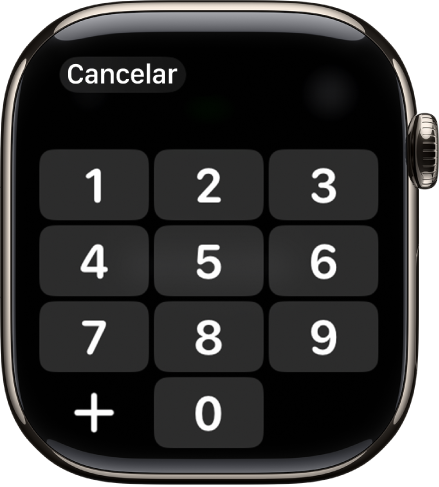 El teclado en la app Teléfono.