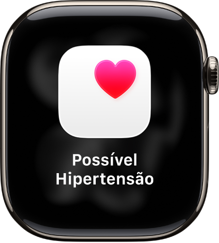 Um aviso de frequência cardíaca a indicar possível hipertensão.