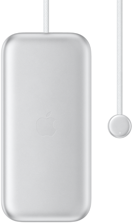 The Apple Vision Pro battery, disconnected from the device.