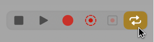 図。「サイクル」ボタンをクリックしています。