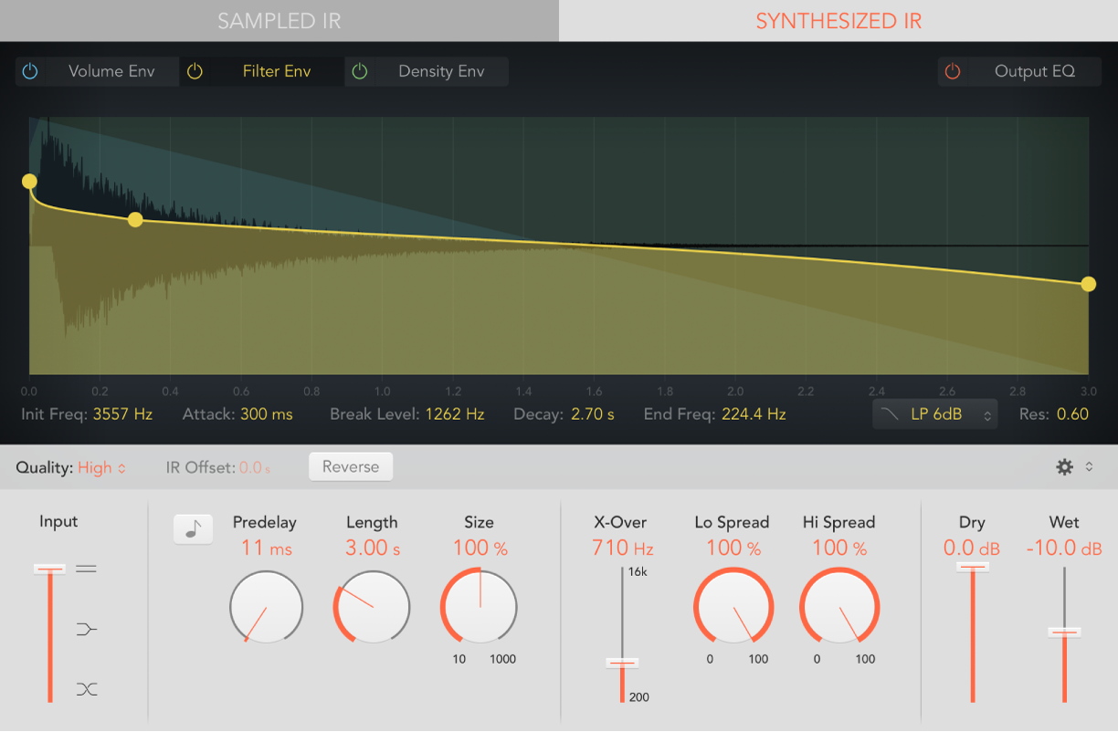 Figure. Sampled IR mode, showing full interface.