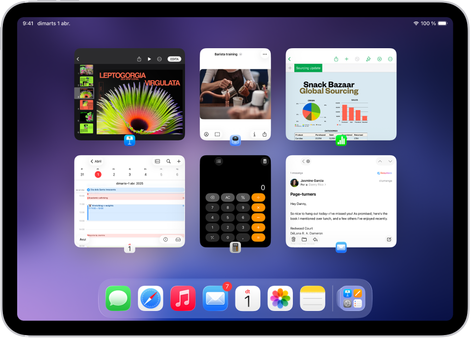 Selector d’apps que mostra diverses apps utilitzades fa poc.