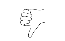 થંબ્સ ડાઉન જેસ્ચર