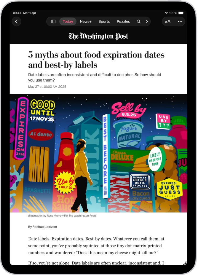 Un articolo dal feed Today nell’app News.