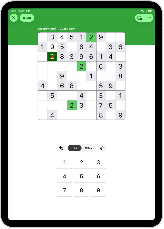 Un sudoku nell’app News.