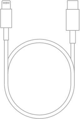 Lightning टू USB-C केबल.