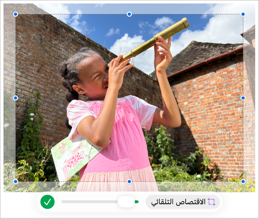 صورة تعرض كيفية استخدام قناع لقص صورة.